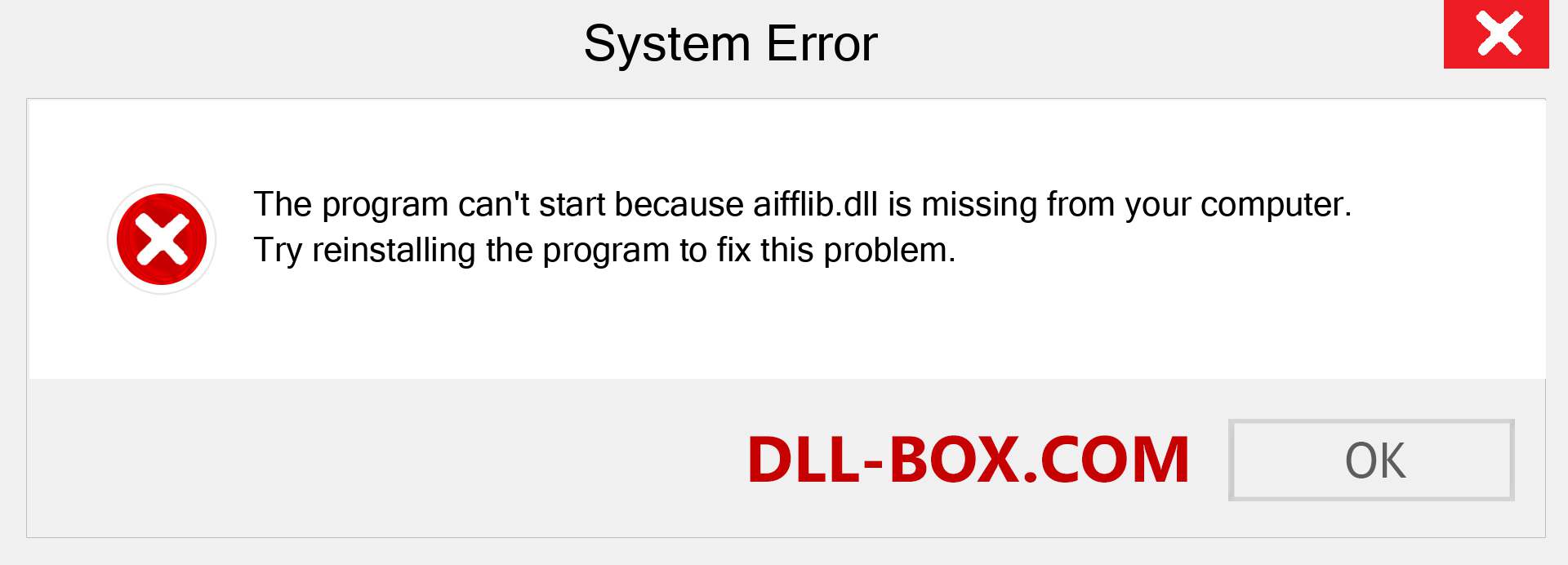  aifflib.dll file is missing?. Download for Windows 7, 8, 10 - Fix  aifflib dll Missing Error on Windows, photos, images